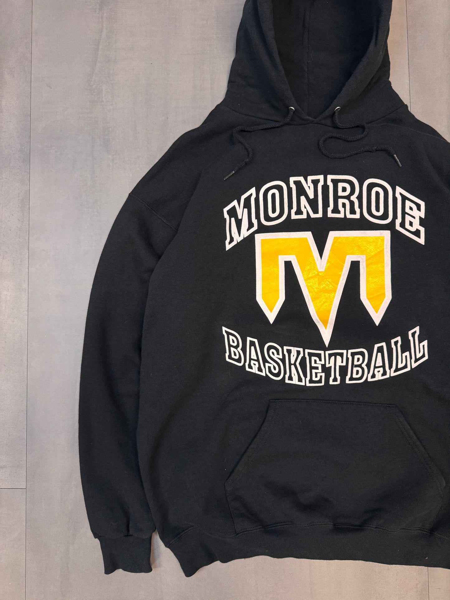 LEE MONROE BASKETBALL BLACK HEAVYWEIGHT HOODIE - LARGE