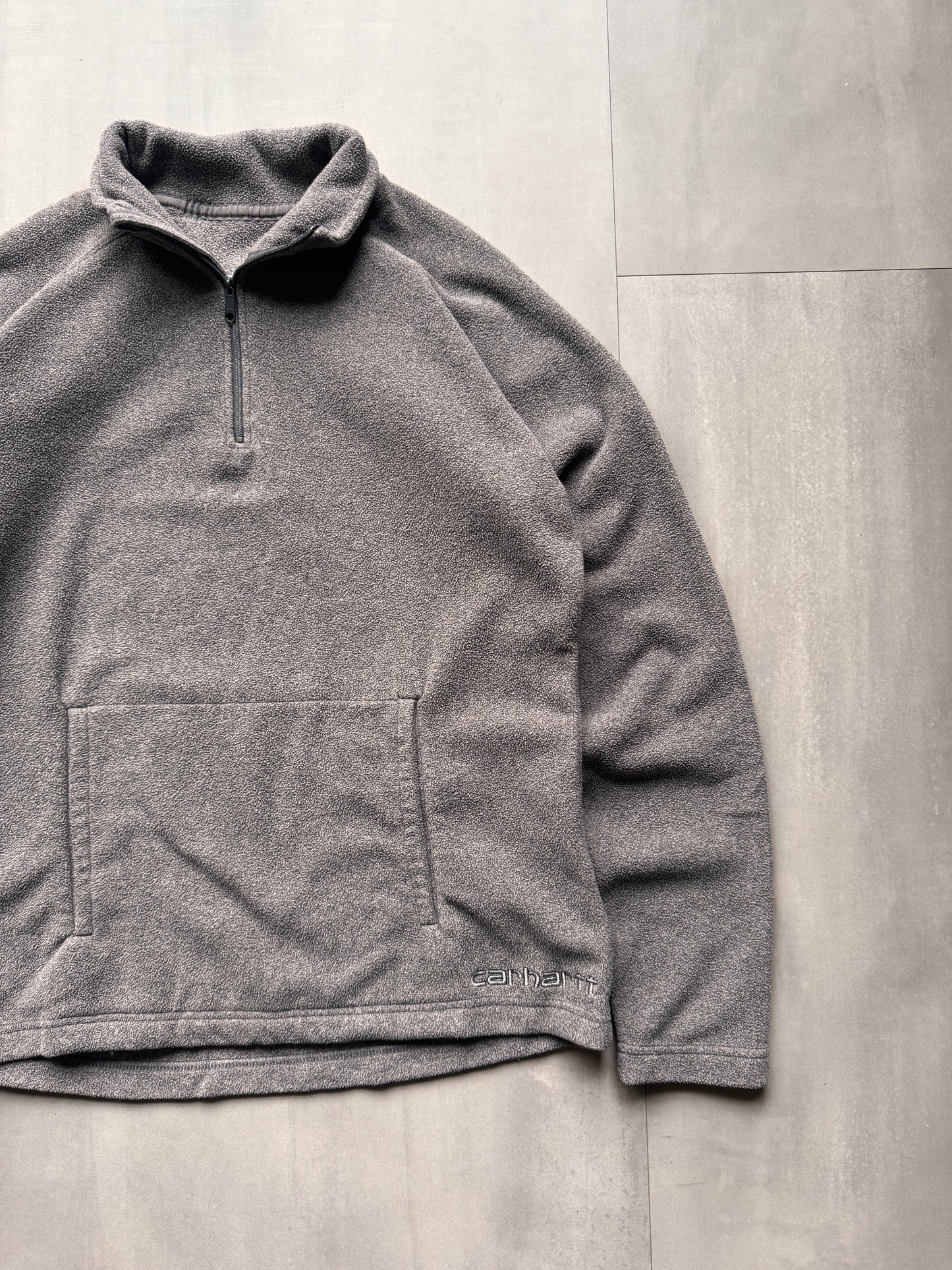 CARHARTT GREY 1/4 ZIP FLEECE - SMALL