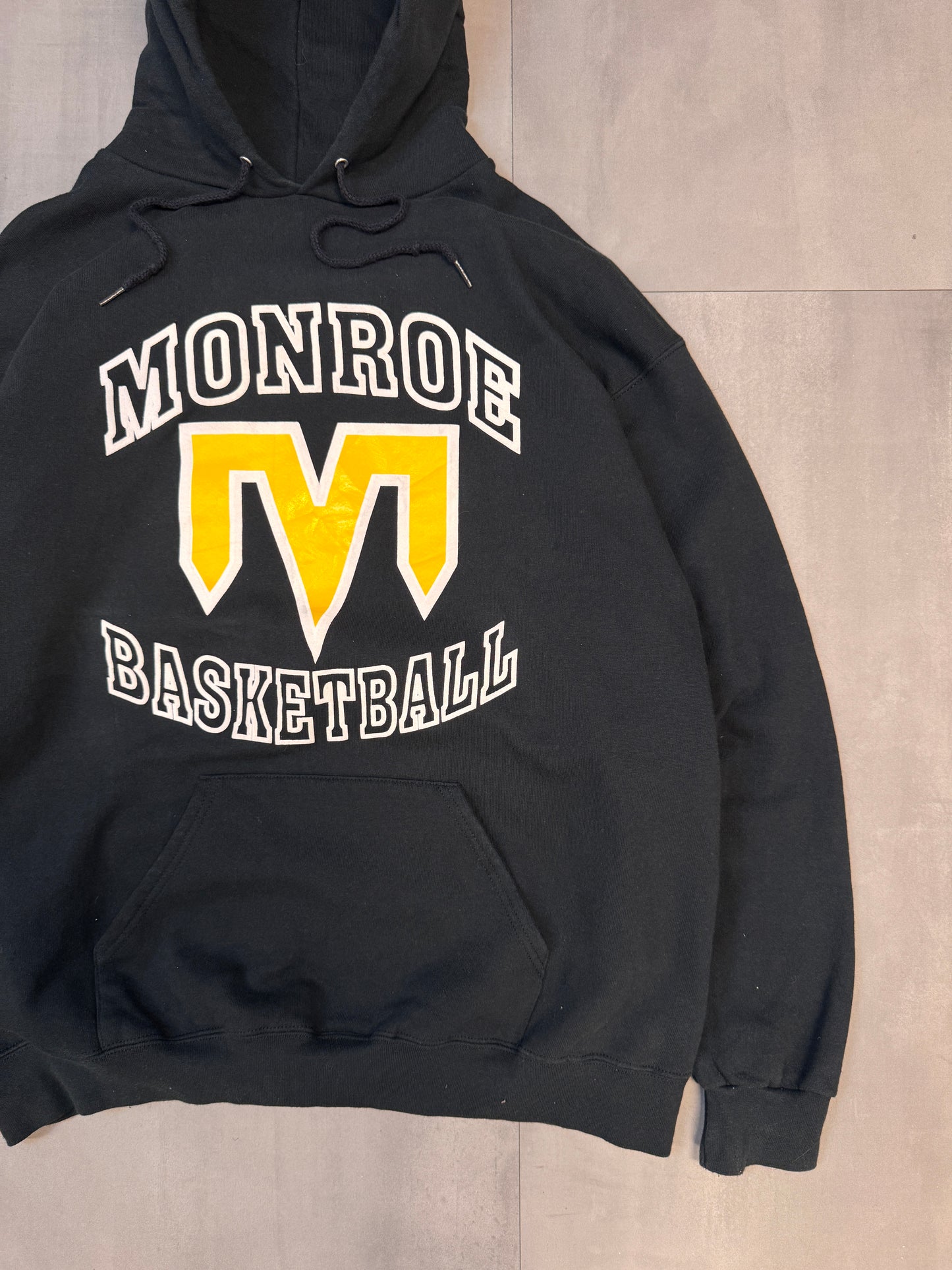 LEE MONROE BASKETBALL BLACK HEAVYWEIGHT HOODIE - LARGE