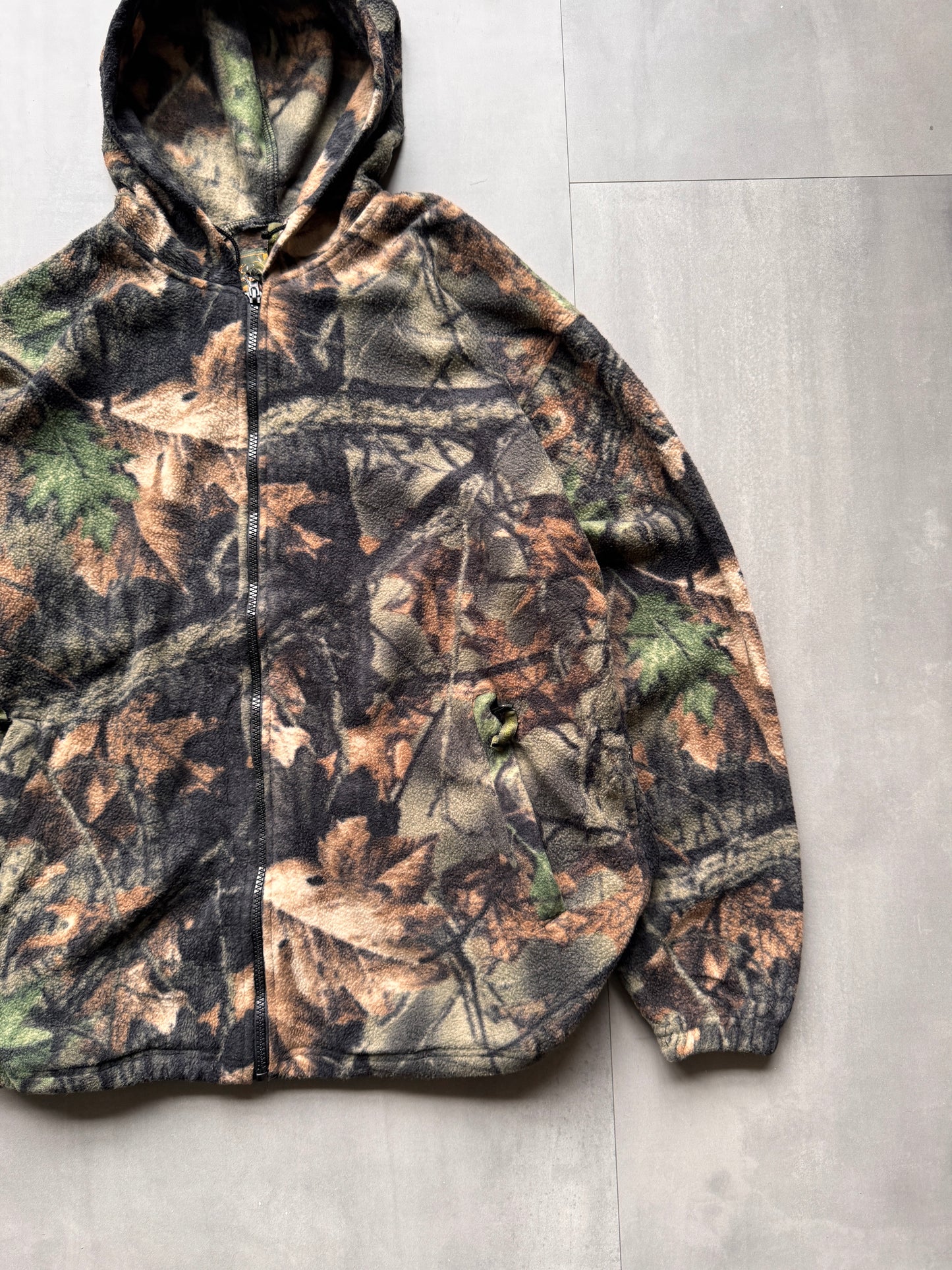 REALTREE TRAIL CREST FLEECE ZIP UP HOODIE - MEDIUM