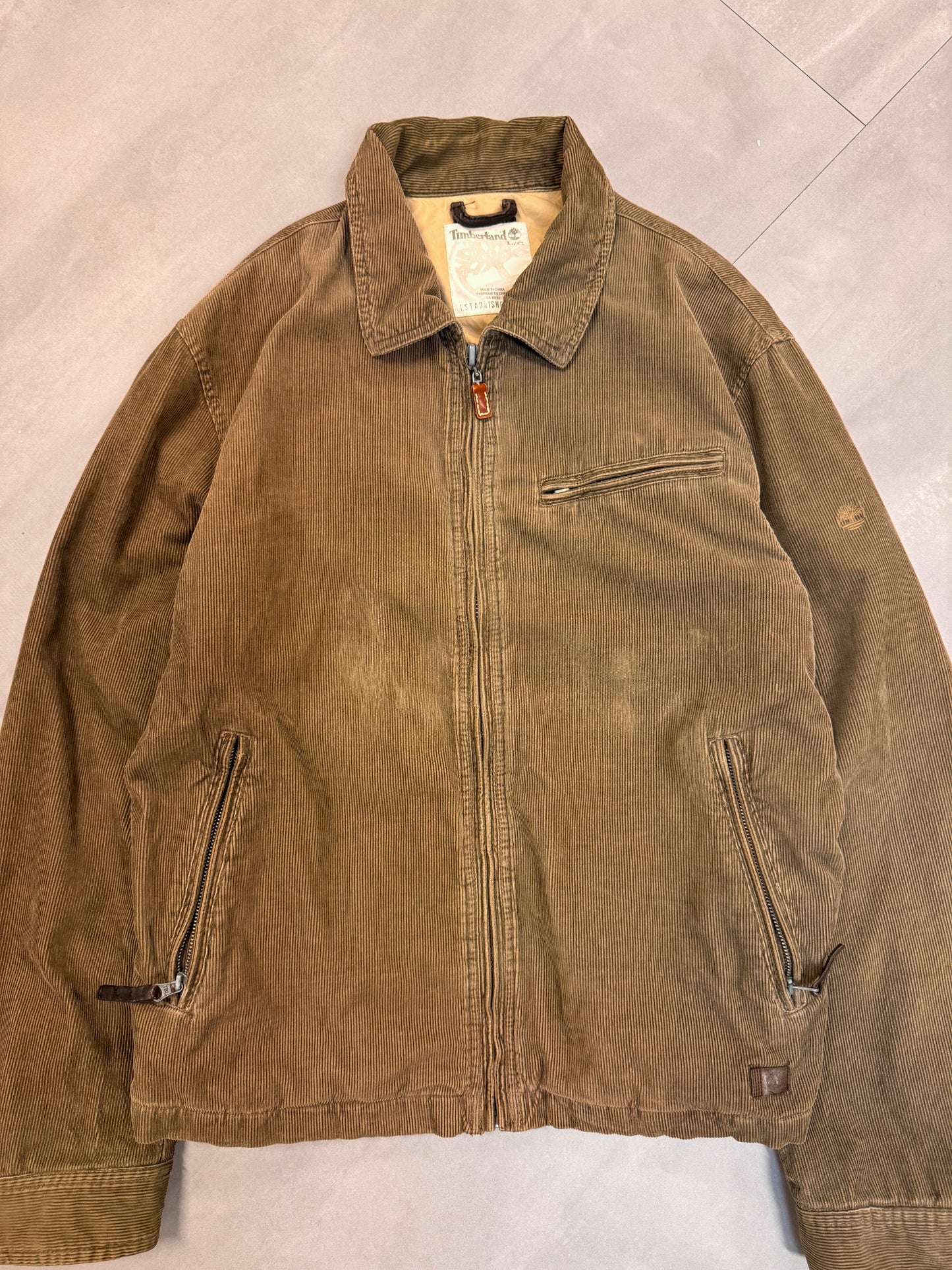 TIMBERLAND CORDUROY TRUCKER JACKET - LARGE