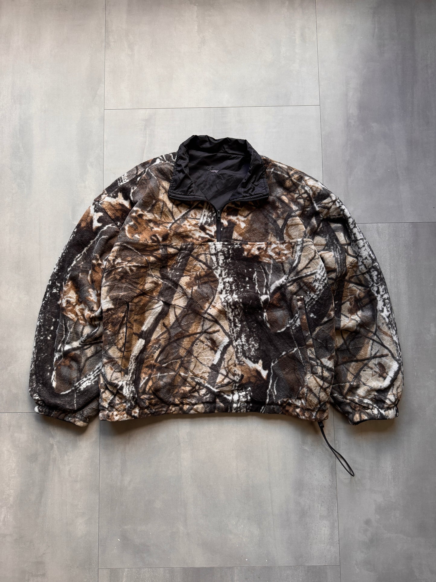 VINTAGE REALTREE DUXBAK 1/4 ZIP FLEECE JACKET - XLARGE