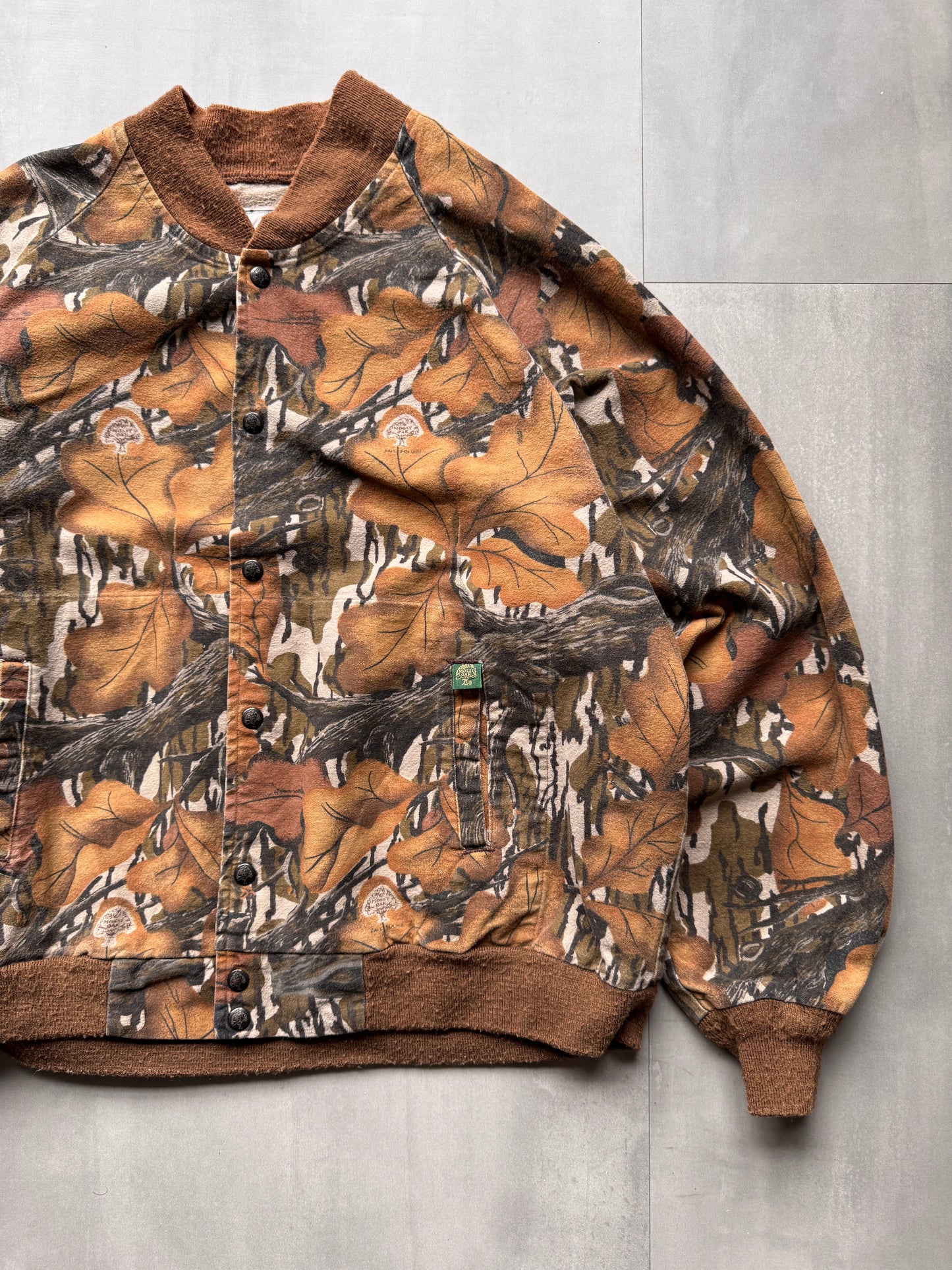VINTAGE MOSSY OAK REALTREE BOMBER JACKET - XXLARGE