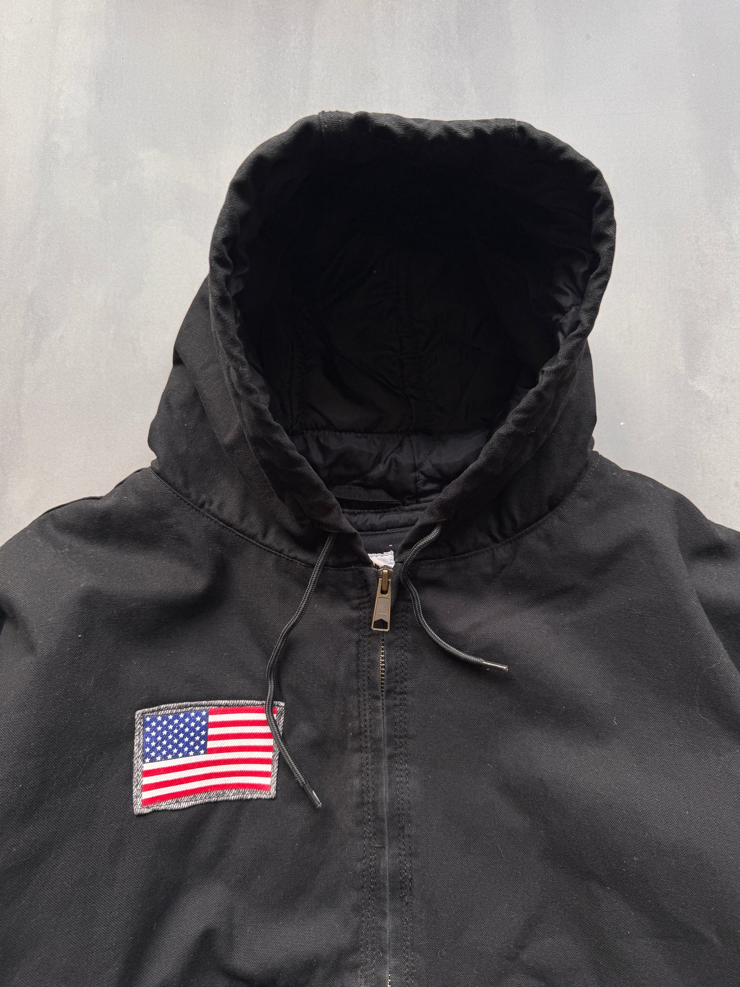 CARHARTT REWORKED CAMO PATTERN ACTIVE JACKET - L
