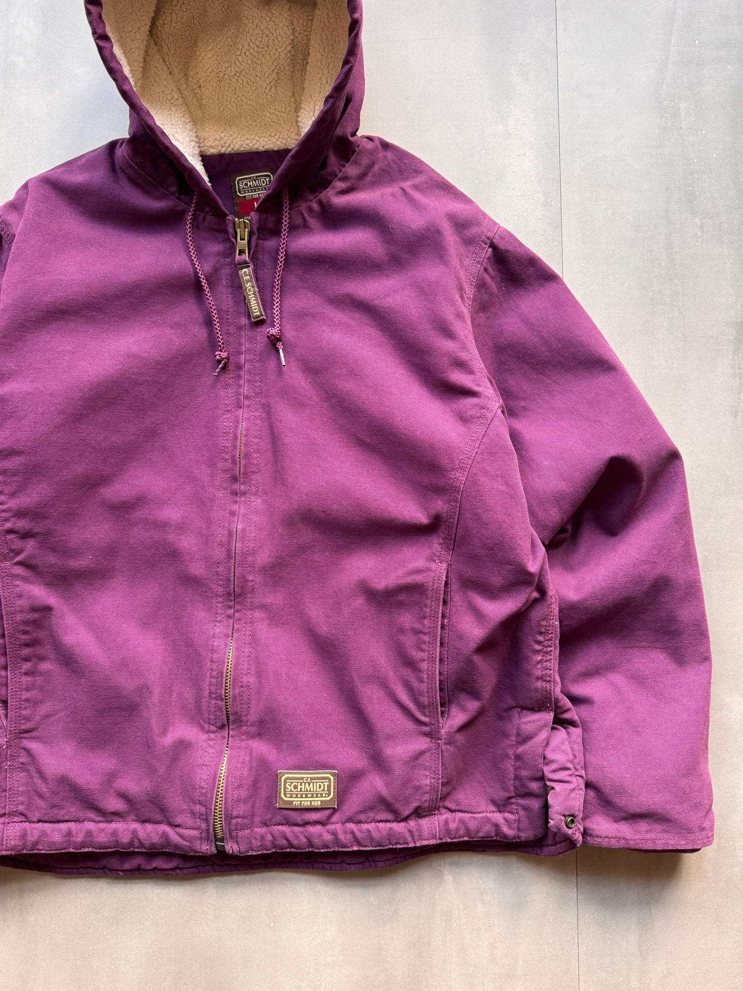 VINTAGE LILAC SHERPA LINED ACTIVE JACKET - M