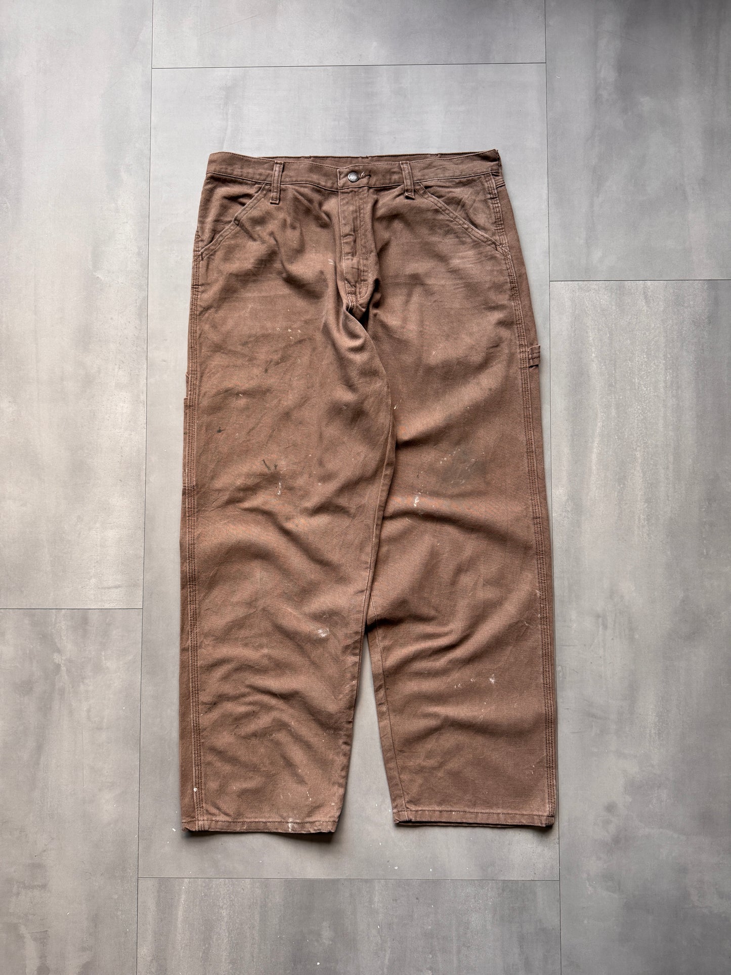VINTAGE RUSTLER BROWN CARPENTER PANTS - 30
