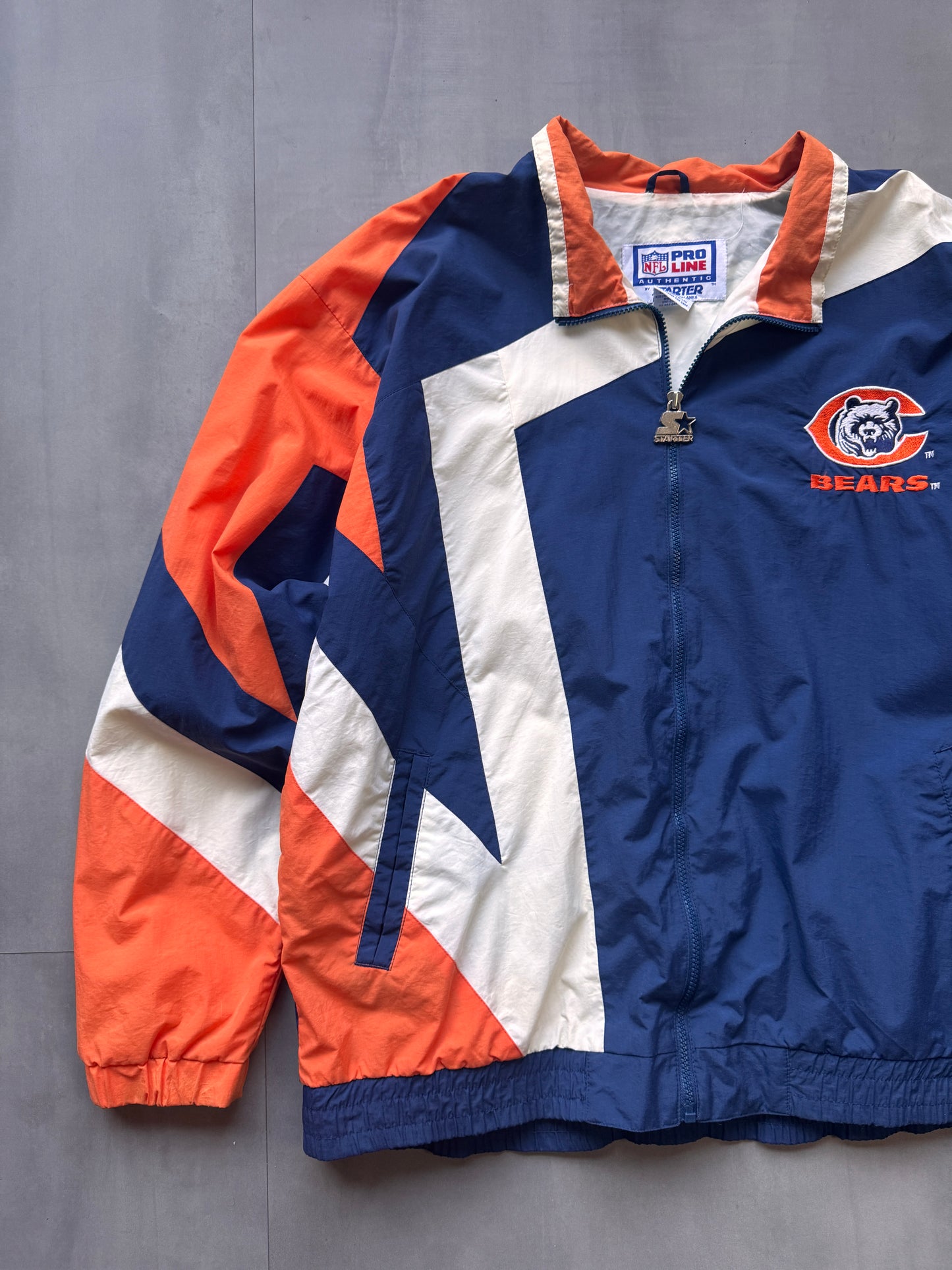 VINTAGE NFL STARTER CHICAGO BEARS TRACK JACKET - XL