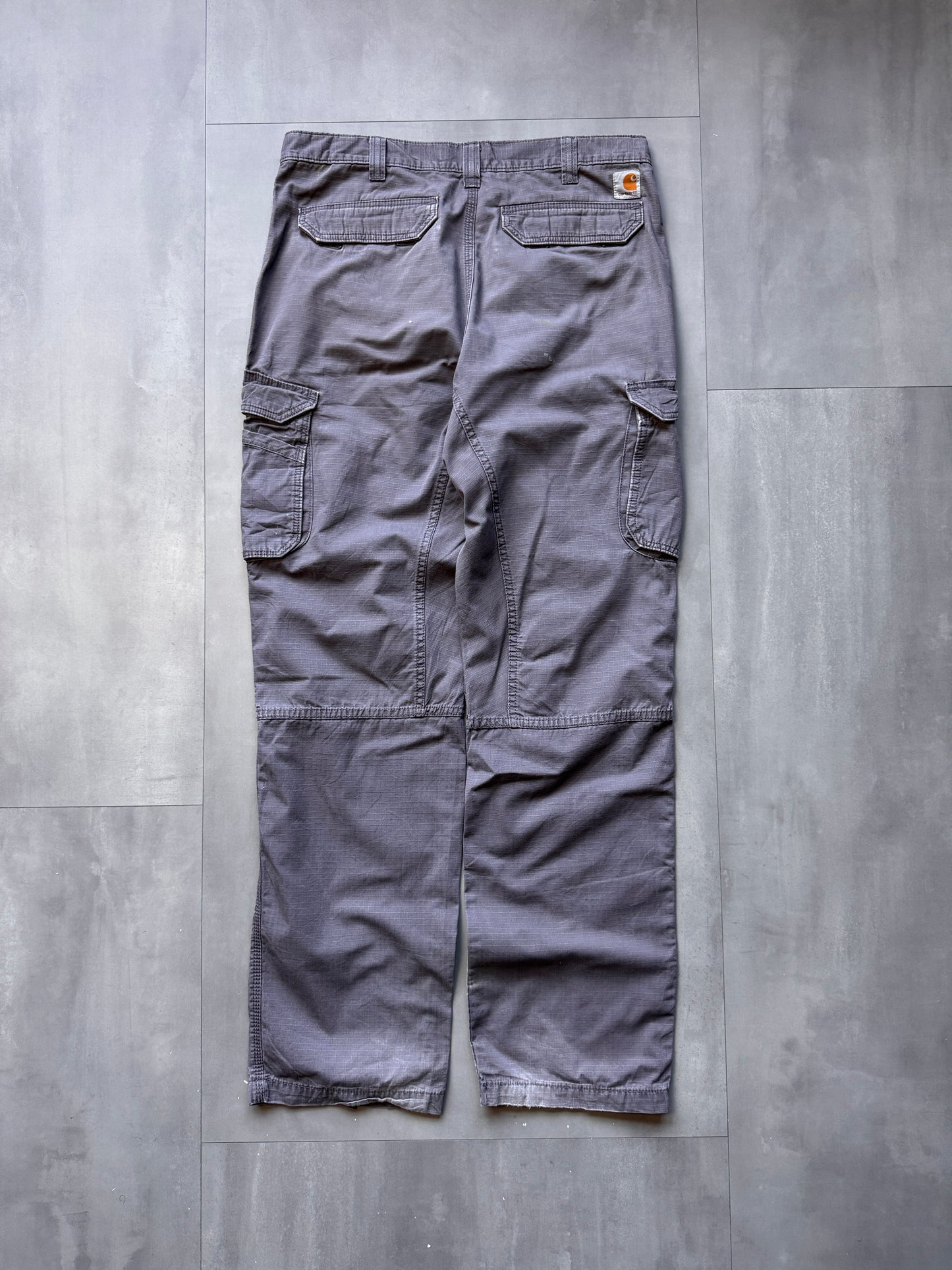 VINTAGE CARHARTT GREY RIPSTOP CARGO PANTS - 36