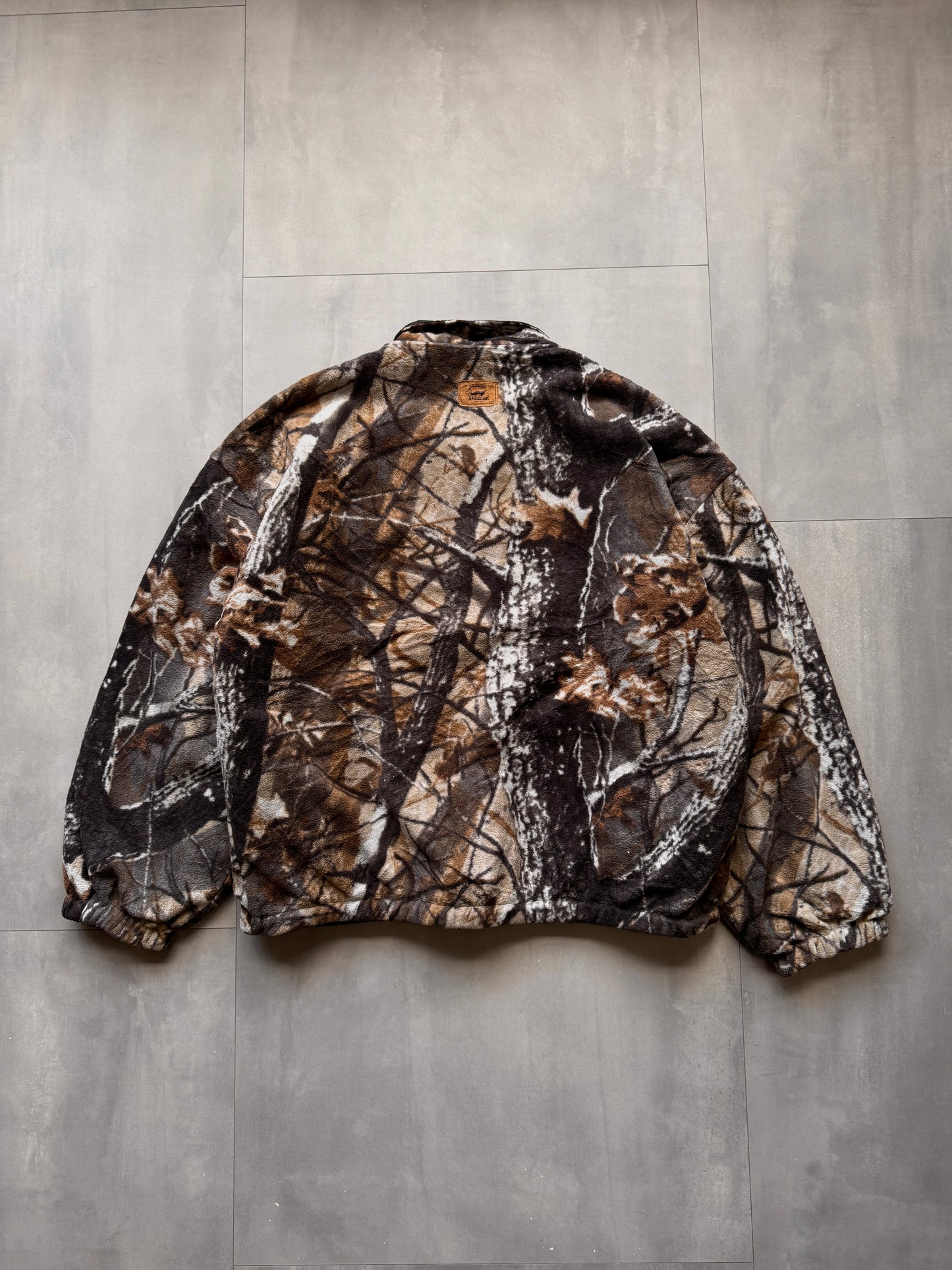 VINTAGE REALTREE DUXBAK 1/4 ZIP FLEECE JACKET - XLARGE