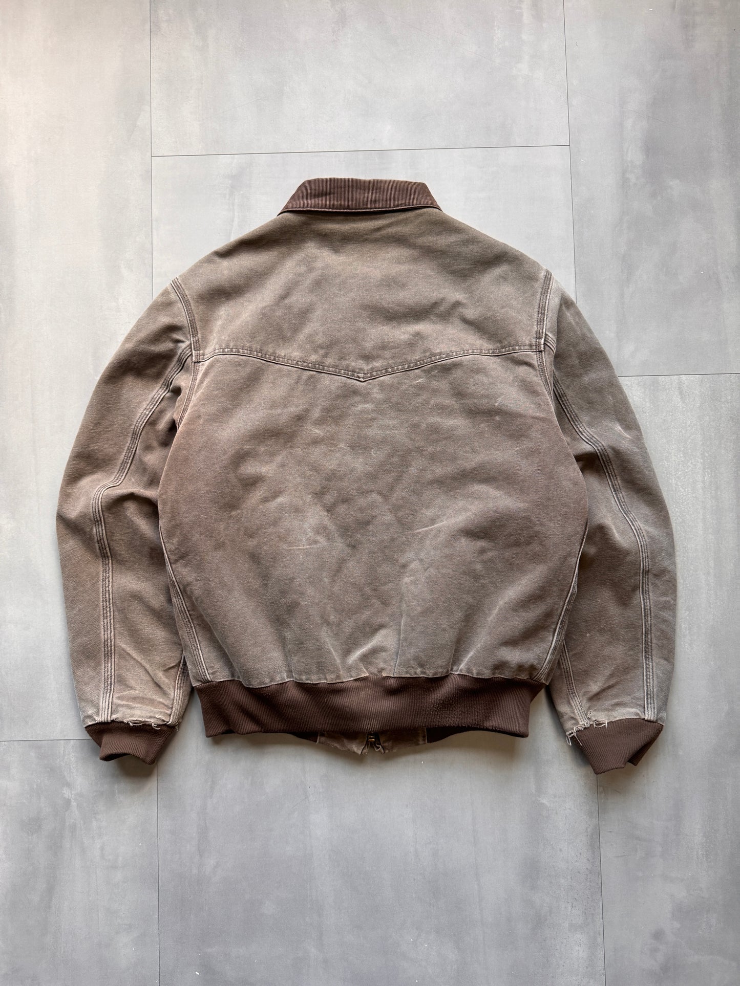 VINTAGE CARHARTT FADED BROWN SANTE FE JACKET - XLARGE