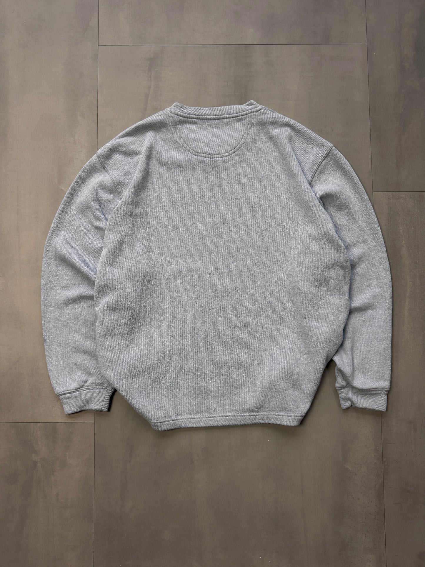 VINTAGE SCHOTT NYC LIGHT BLUE V-NECK SWEATER - LARGE
