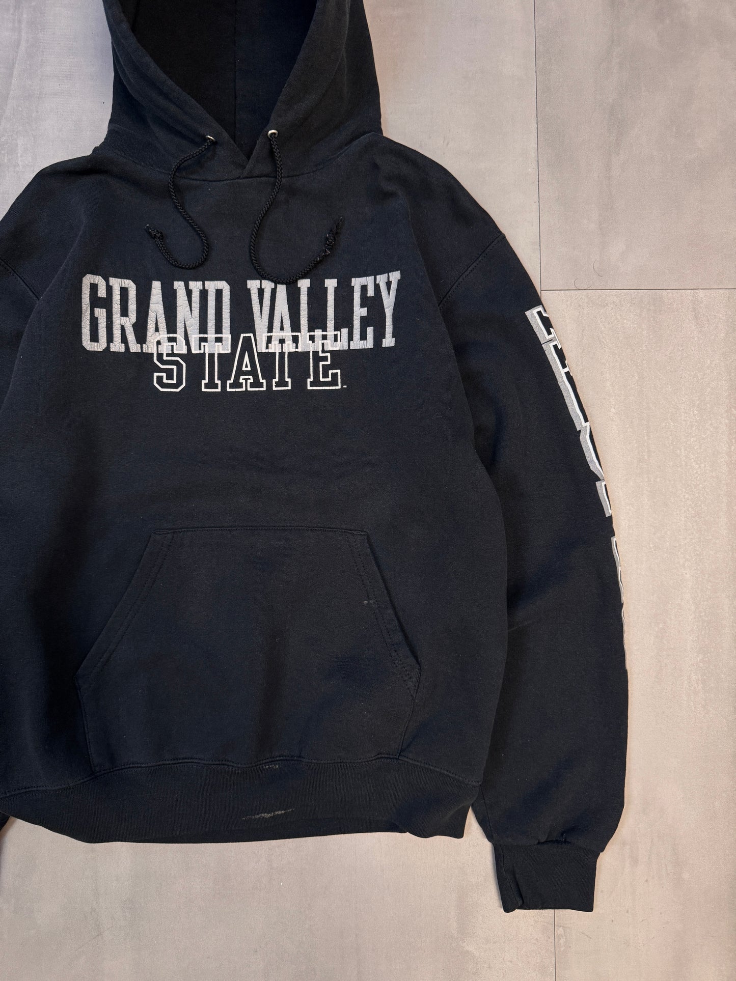CHAMPION GRAND VALLEY STATE BLACK HOODIE - SMALL