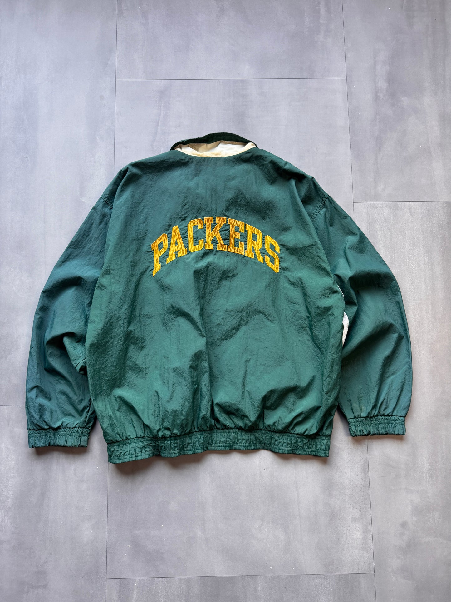 VINTAGE NFL STARTER GREEN BAY PACKERS TRACK JACKET - XL