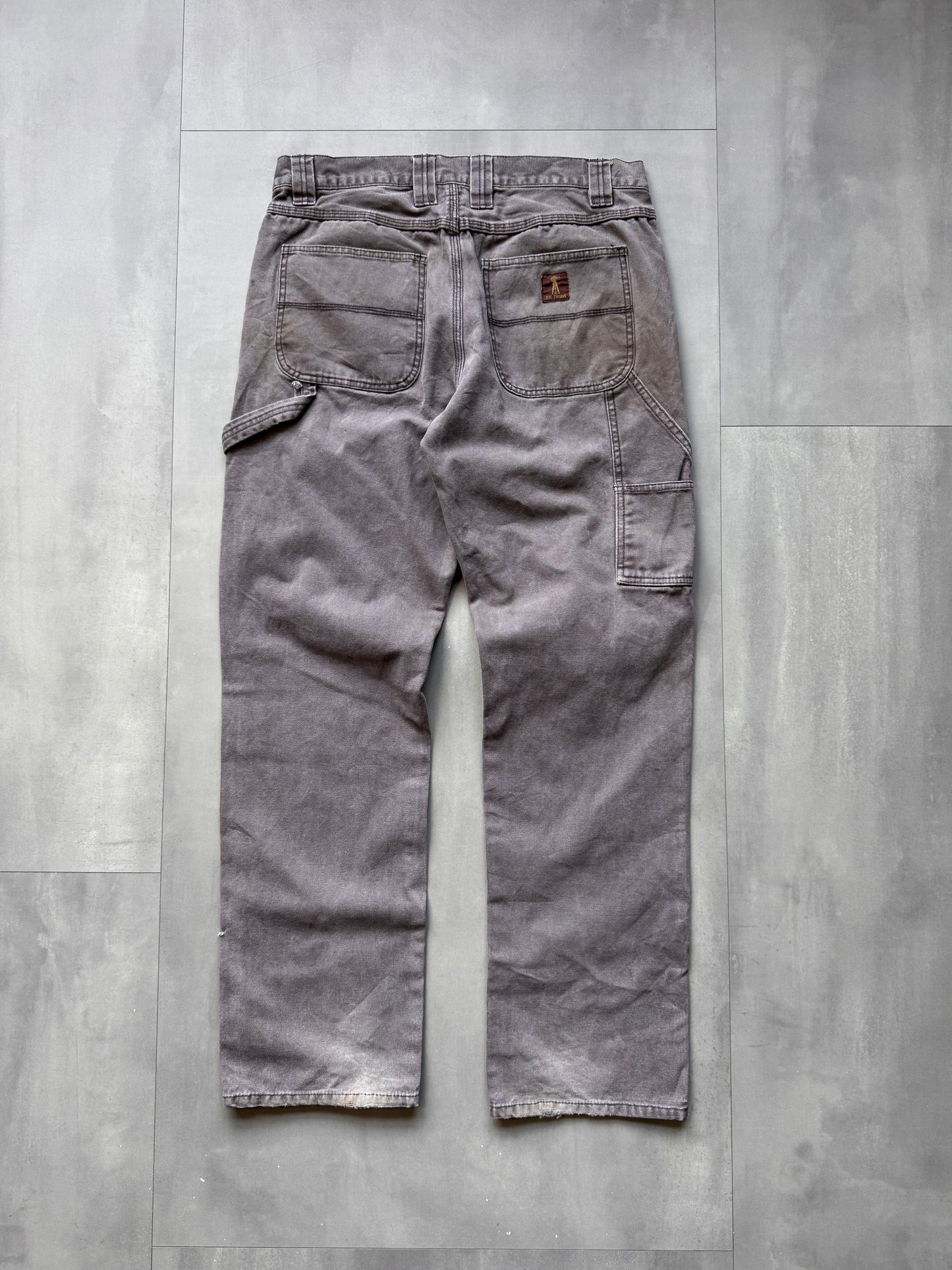 VINTAGE RK BRAND FADED GREY CARPENTER PANTS - 32