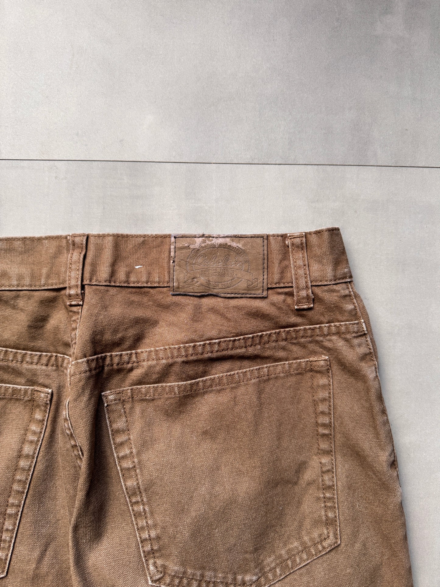 VINTAGE CABELA'S BROWN HIKE PANTS - 30