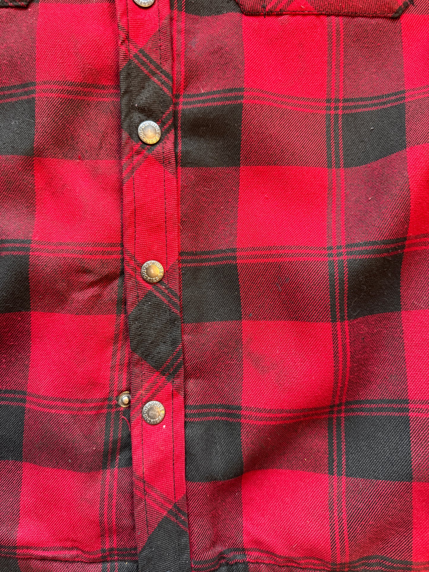 VINTAGE DICKIES RED FLANNEL JACKET - M