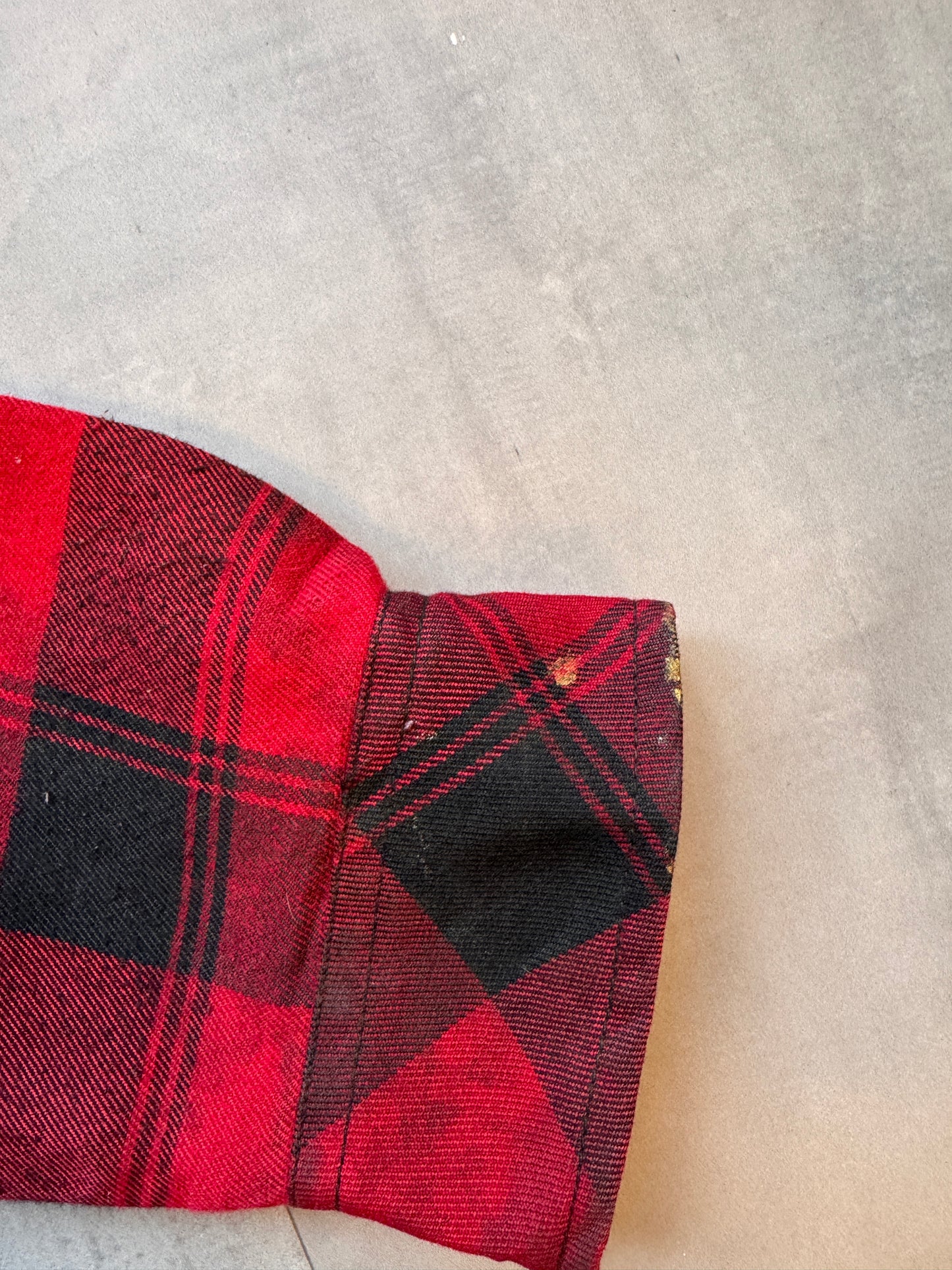 VINTAGE DICKIES RED FLANNEL JACKET - M