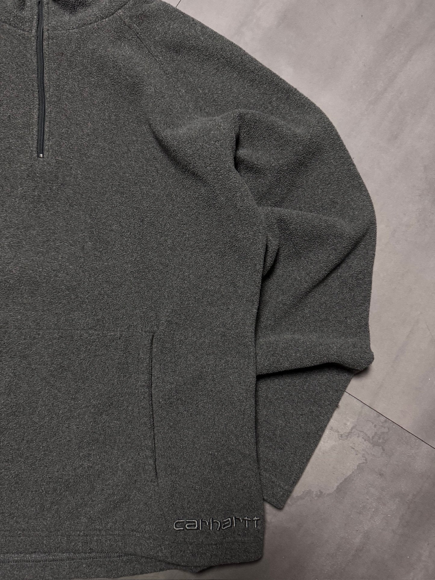 CARHARTT GREY 1/4 ZIP FLEECE - SMALL