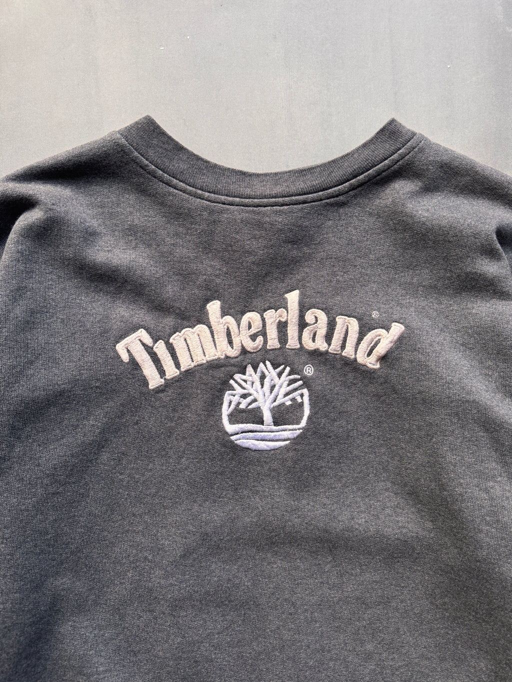 VINTAGE TIMBERLAND GREY SWEATER - S