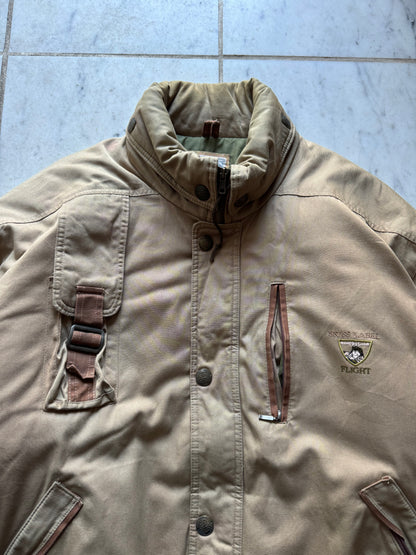 SKISS BEIGE FLIGHT JACKET - LARGE/XLARGE