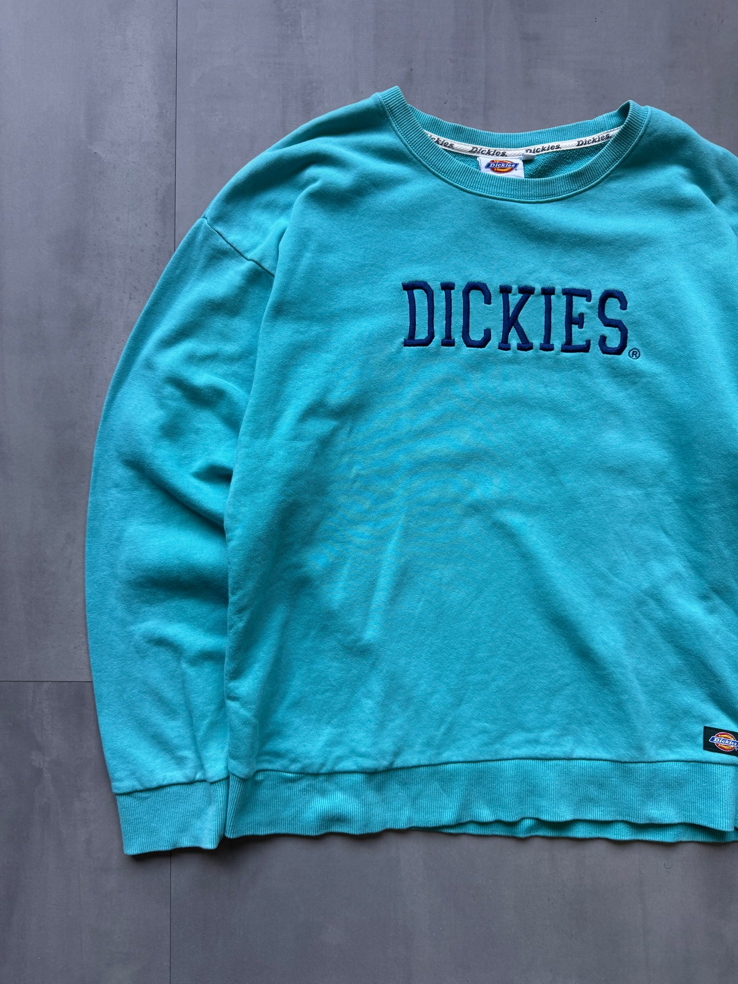 VINTAGE DICKIES 'FORT WORTH' TEAL SWEATER - MEDIUM