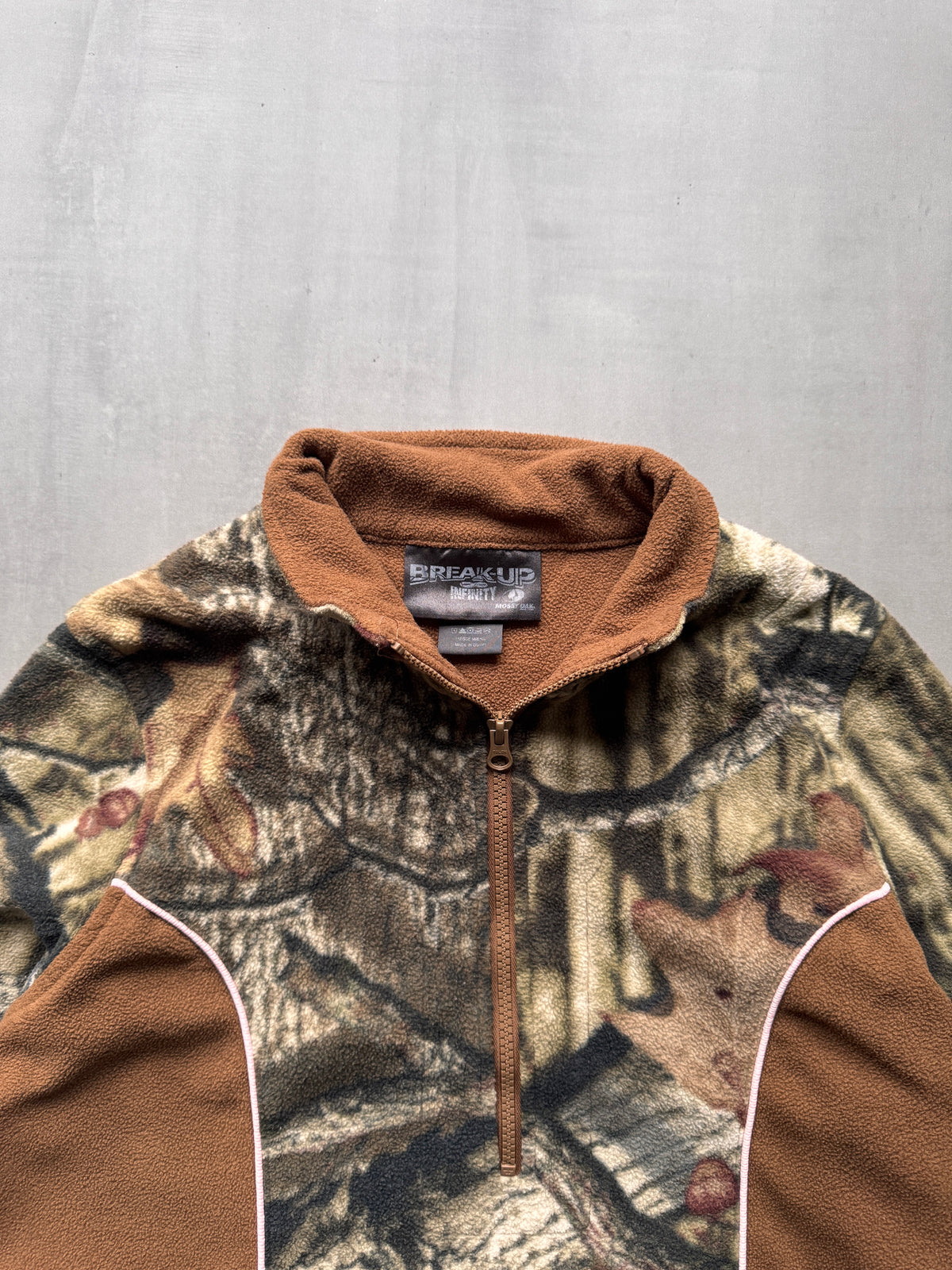 VINTAGE REALTREE MOSSY OAK 1/4 ZIP FLEECE - XSMALL