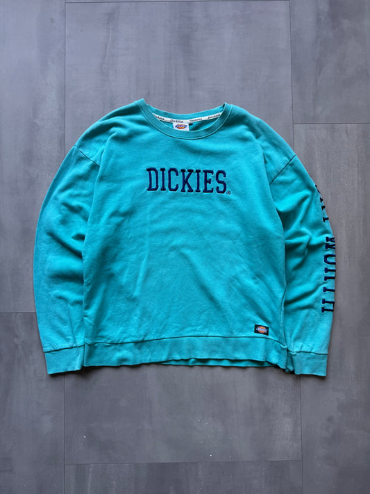 VINTAGE DICKIES 'FORT WORTH' TEAL SWEATER - MEDIUM