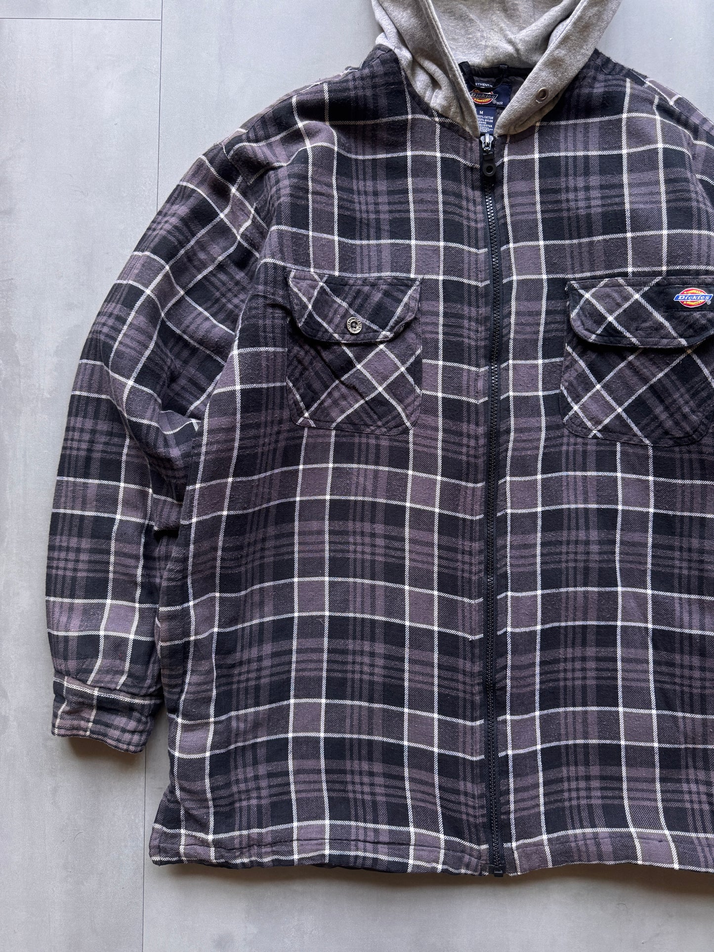 VINTAGE DICKIES BLACK FLANNEL JACKET - M