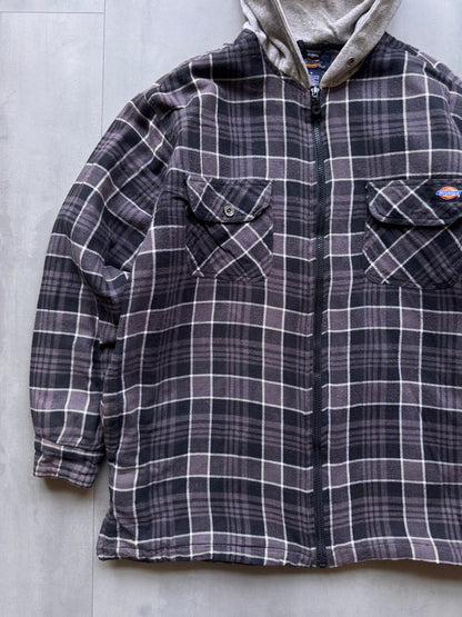 VINTAGE DICKIES BLACK FLANNEL JACKET - M