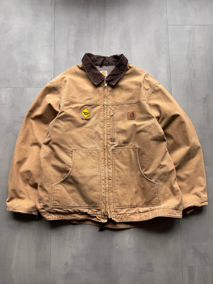 VINTAGE CARHARTT SHERPA LINED TAN ARCTIC JACKET - XXL