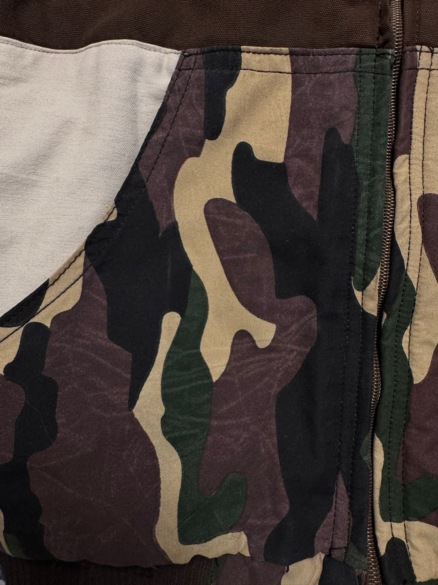 CARHARTT REWORKED CAMO PATTERN ACTIVE JACKET - XXSMALL