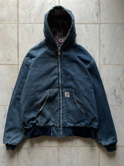 CARHARTT DENIM BLANKET LINED ACTIVE JACKET - XLARGE/XXLARGE