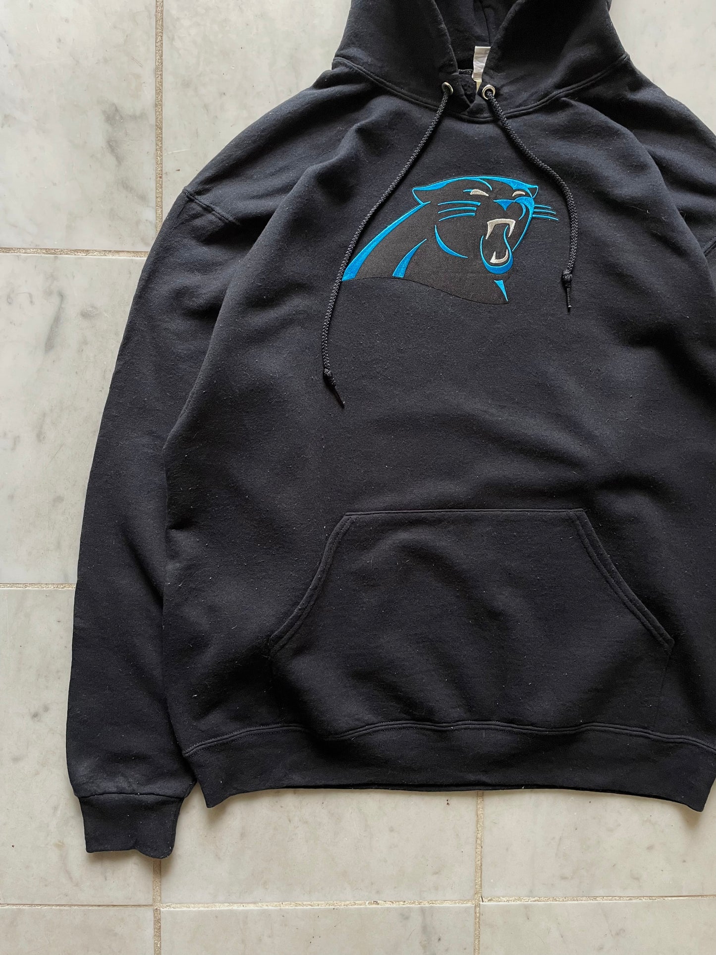 NFL CAROLINA PANTHERS BLACK HOODIE - LARGE