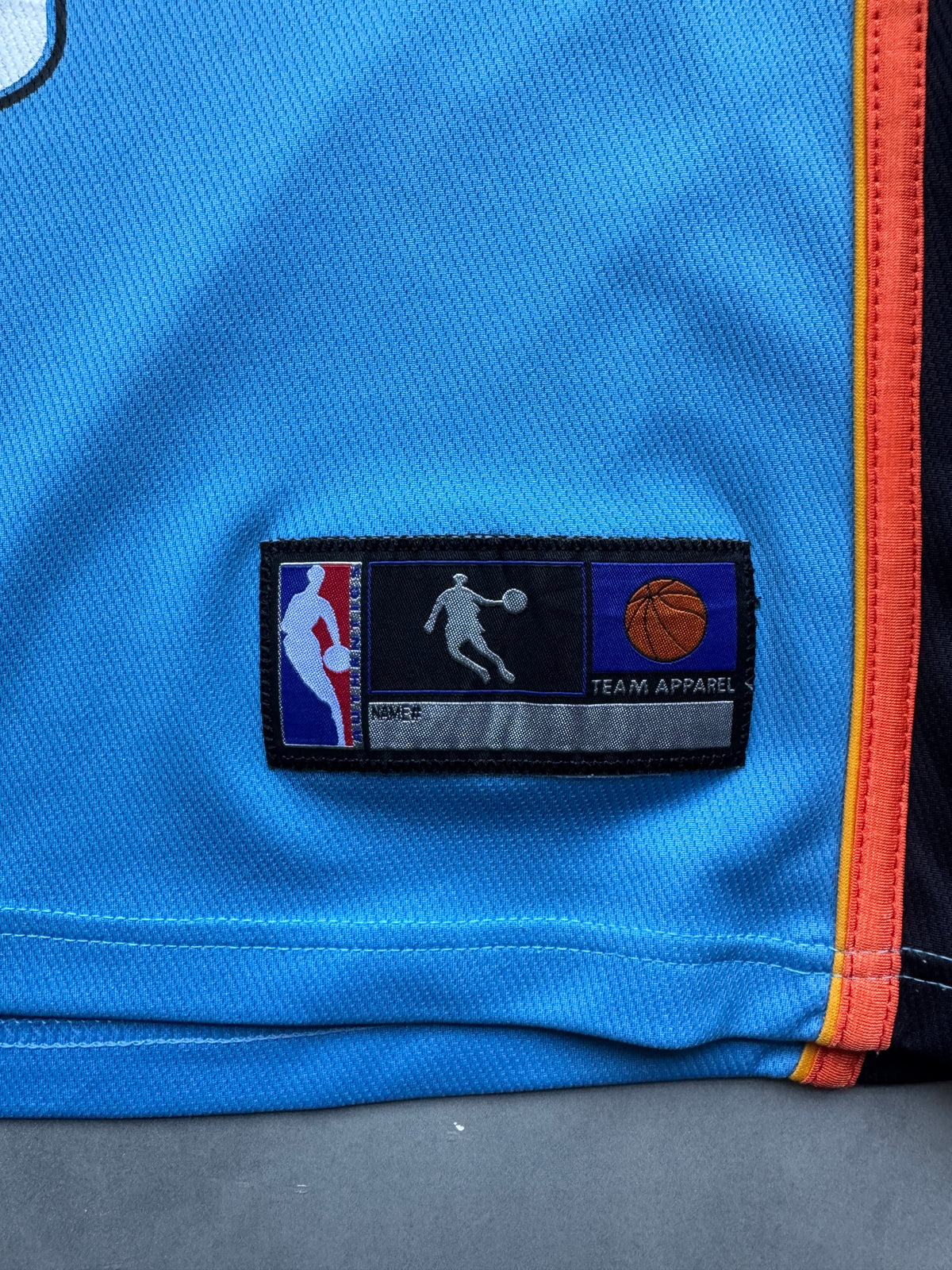 VINTAGE BOOTLEG NIKE NBA OKLAHOMA CITY THUNDER BLUE WESTBROOK JERSEY - XS