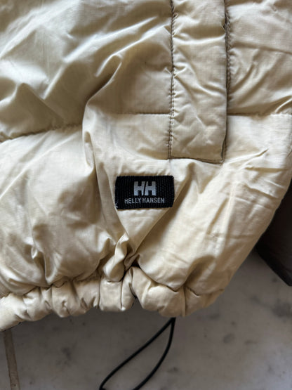 HELLY HANSEN BEIGE/GREY PUFFER JACKET - MEDIUM