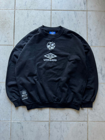 UMBRO EUROS '96 BLACK SWEATER - LARGE/XLARGE