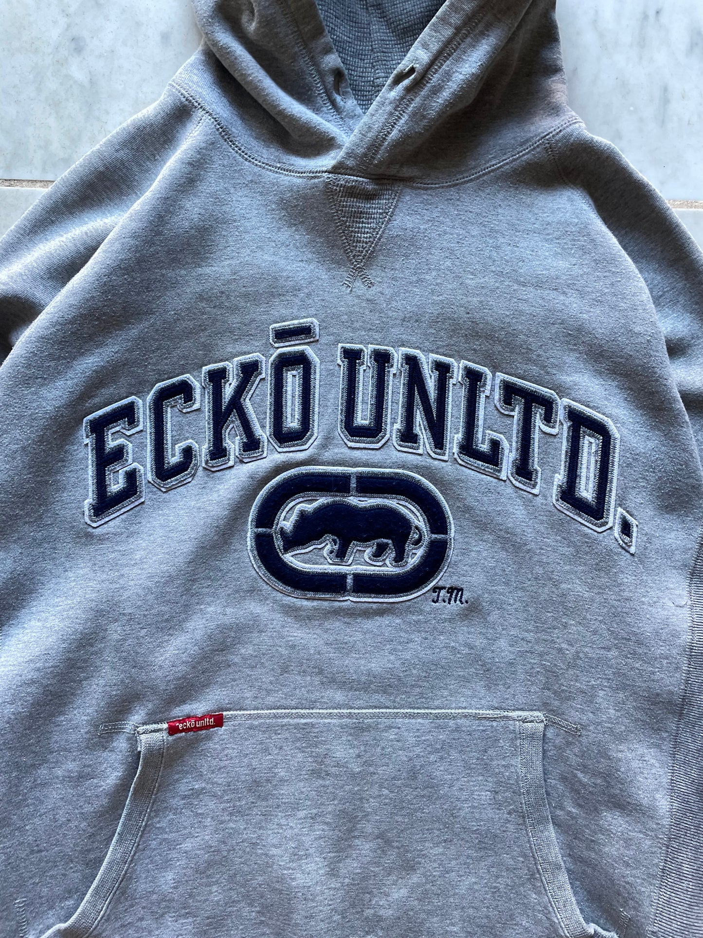 ECKO UNLTD. GREY HOODIE - XLARGE