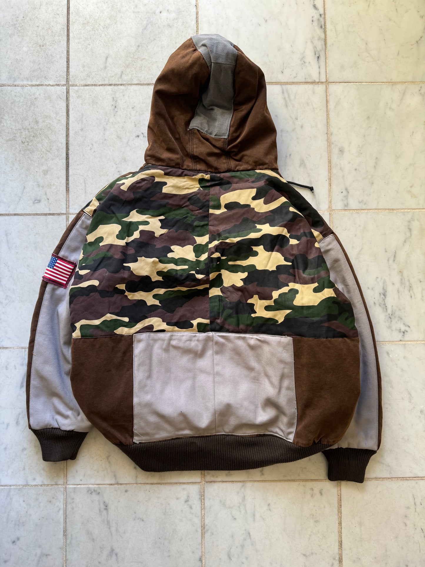 CARHARTT REWORKED CAMO PATTERN ACTIVE JACKET - XXLARGE