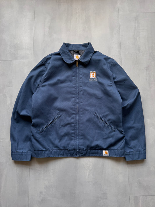 VINTAGE CARHARTT NAVY TWILL JACKET - L