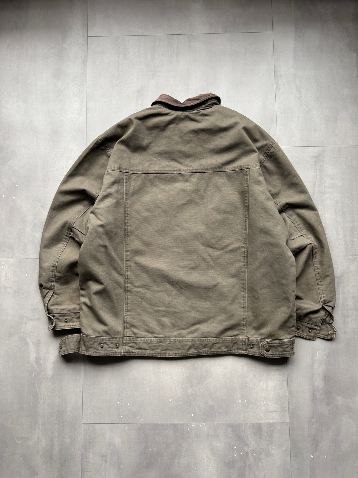 VINTAGE GREEN/GREY WORK JACKET - XL