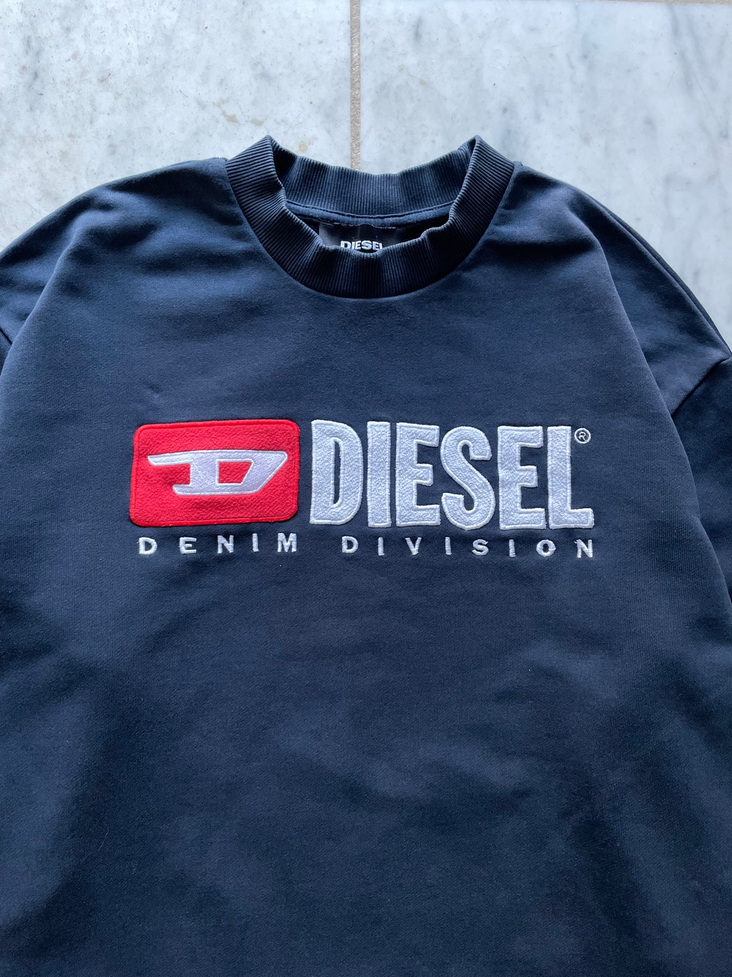 DIESEL NAVY SWEATER - LARGE