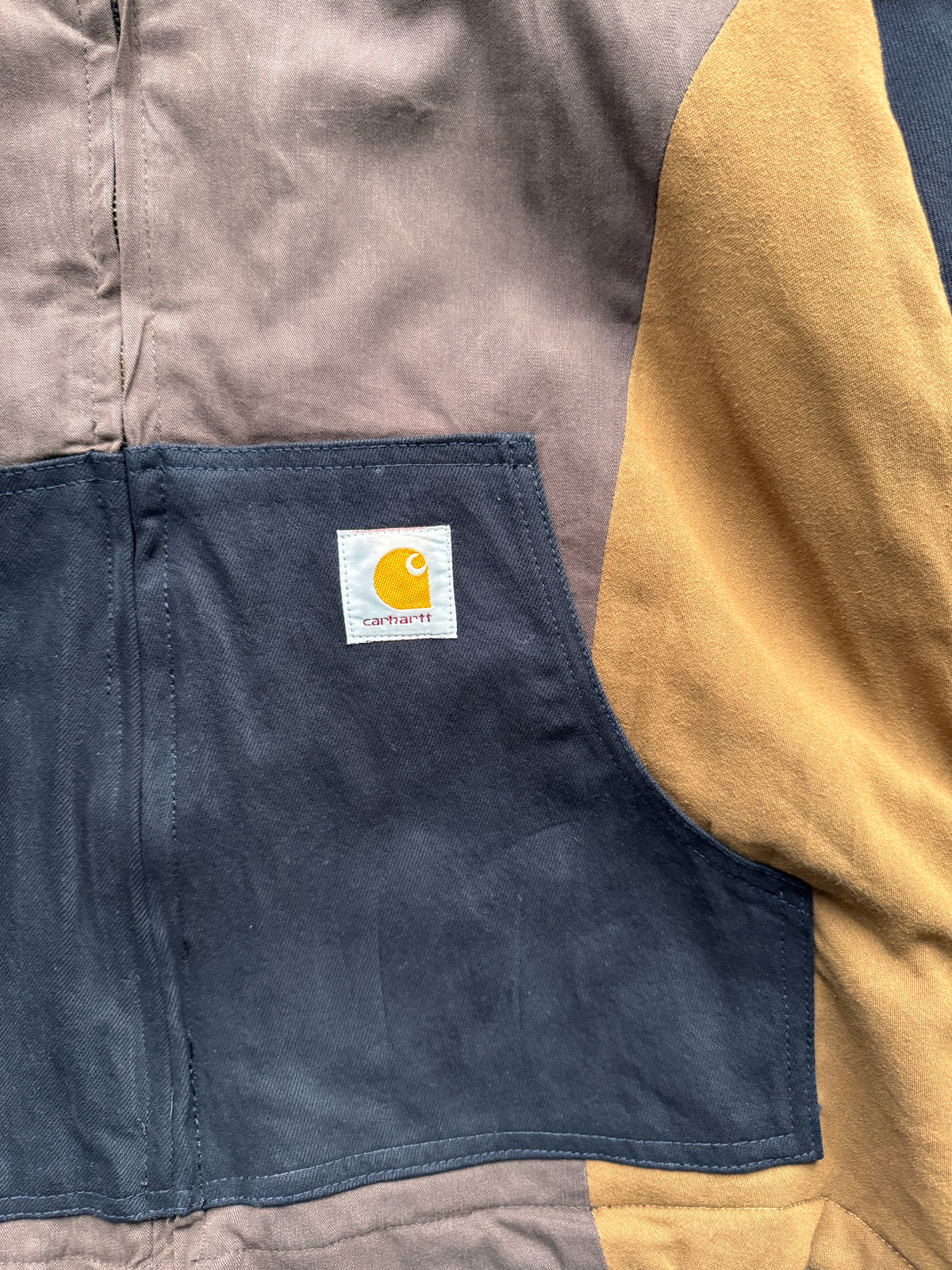 VINTAGE REWORKED CARHARTT MULTICOLOR DETROIT JACKET - XL