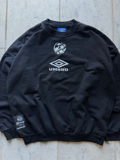 UMBRO EUROS '96 BLACK SWEATER - LARGE/XLARGE