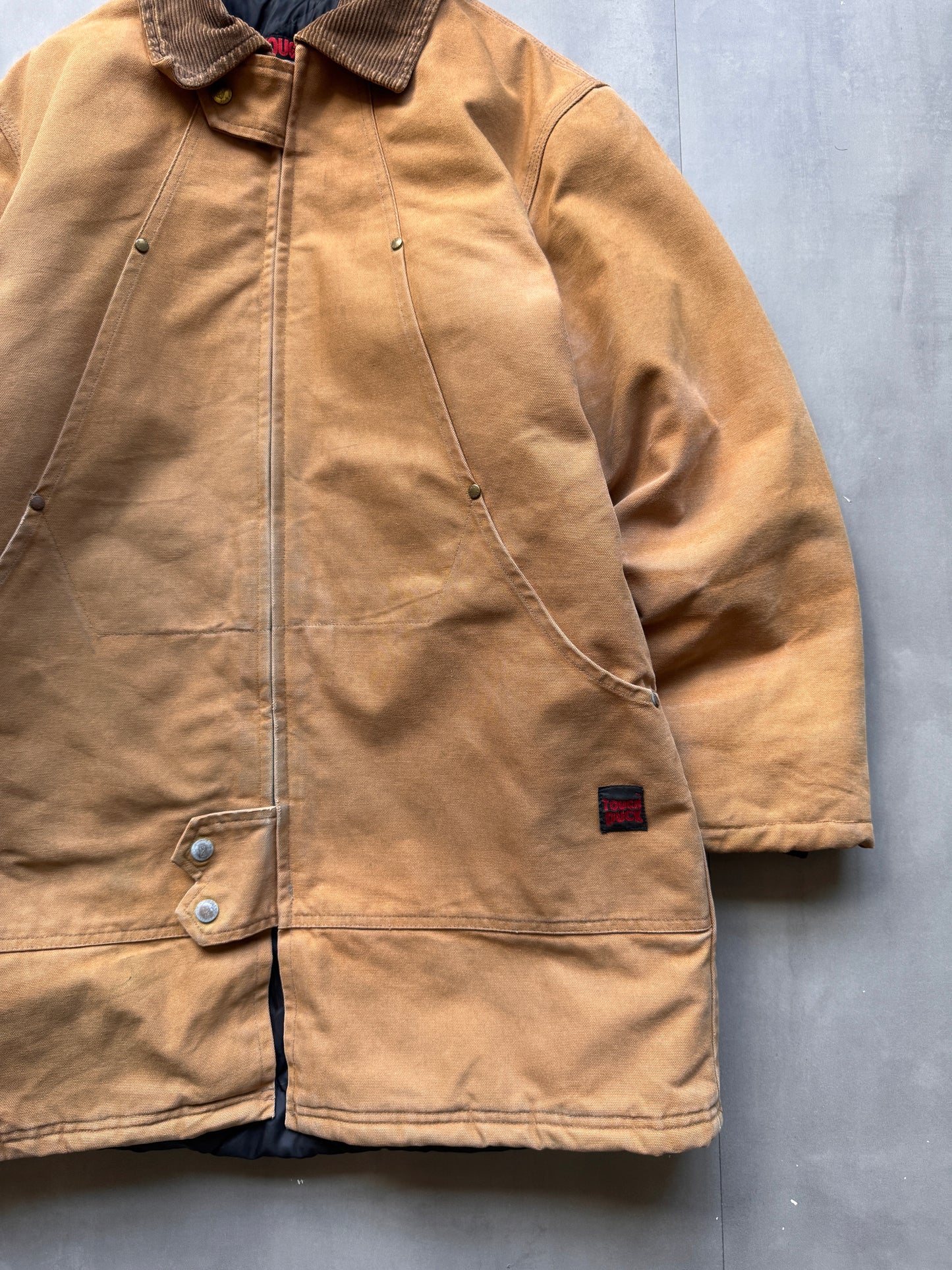 VINTAGE TOUGH DUCK TAN WORK JACKET - M