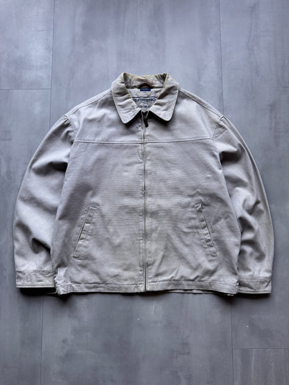VINTAGE WEATHERPROOF CREAM TRUCKER JACKET - L