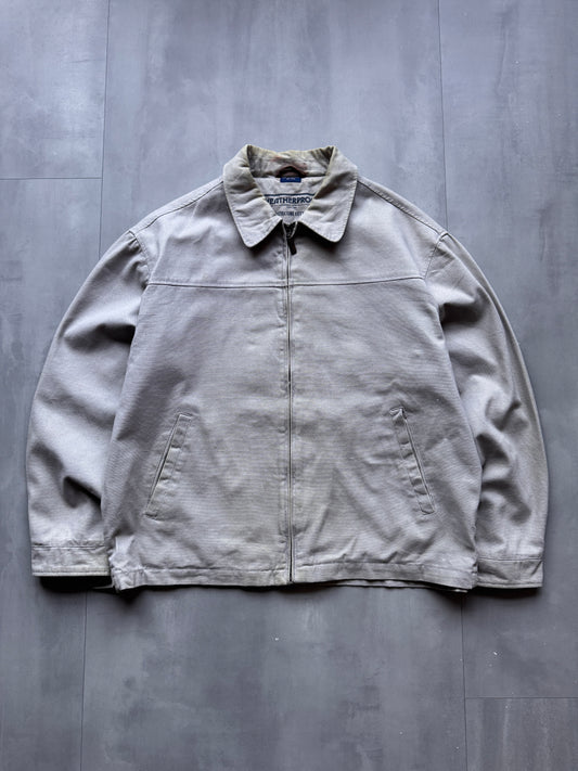 VINTAGE WEATHERPROOF CREAM TRUCKER JACKET - L