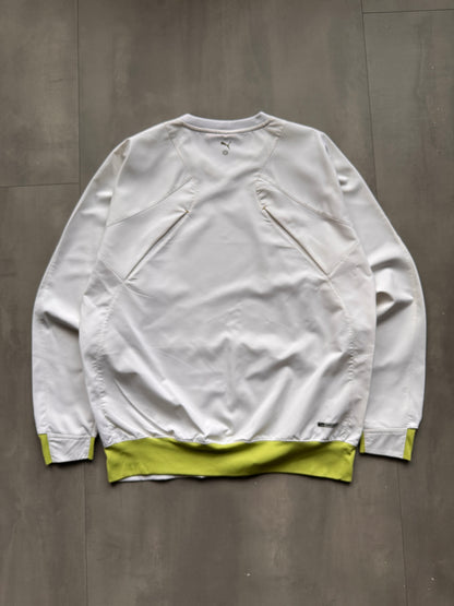 VINTAGE PUMA WHITE WINDBREAKER - M
