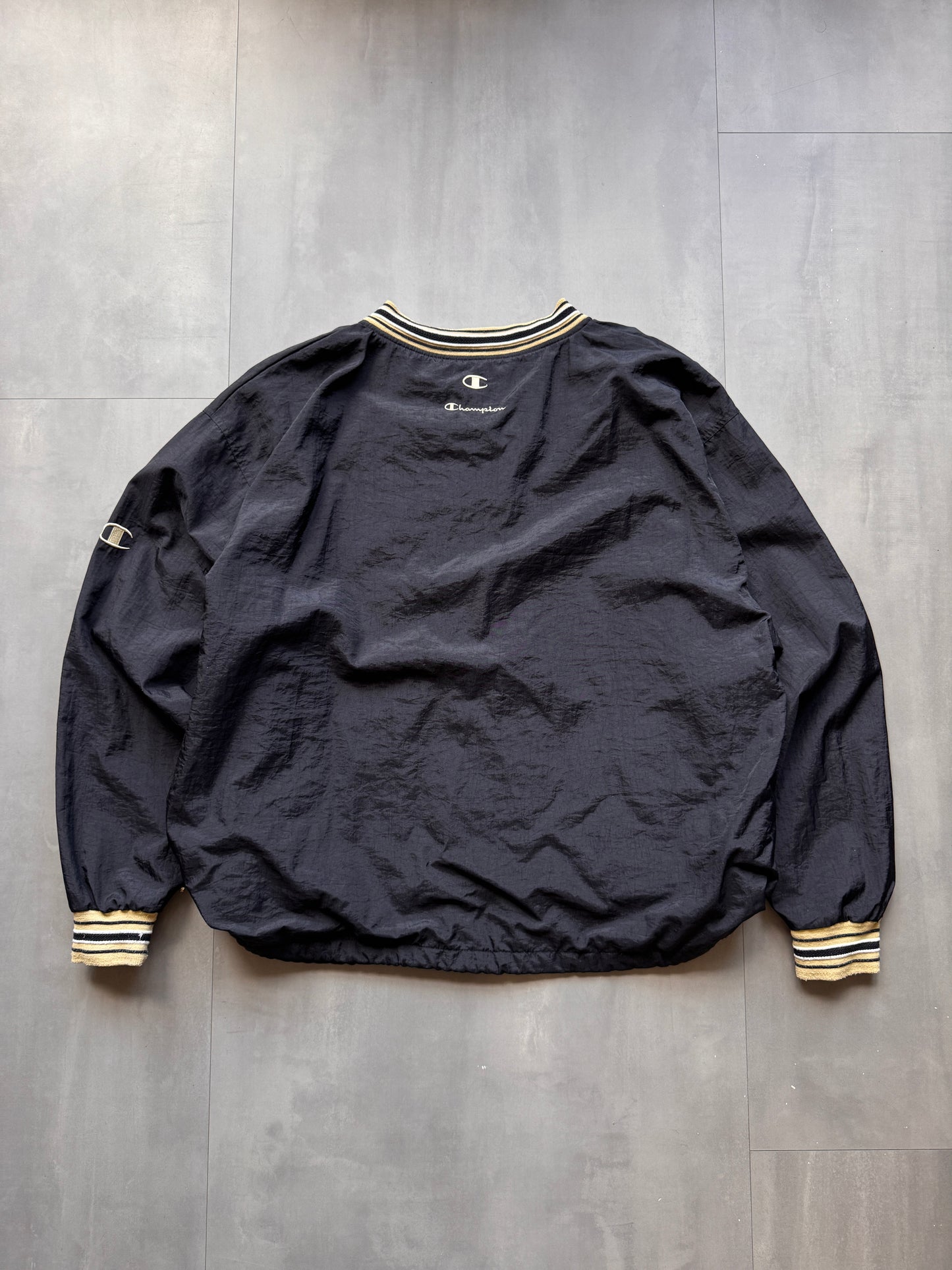 VINTAGE CHAMPION BLACK WINDBREAKER - XXL
