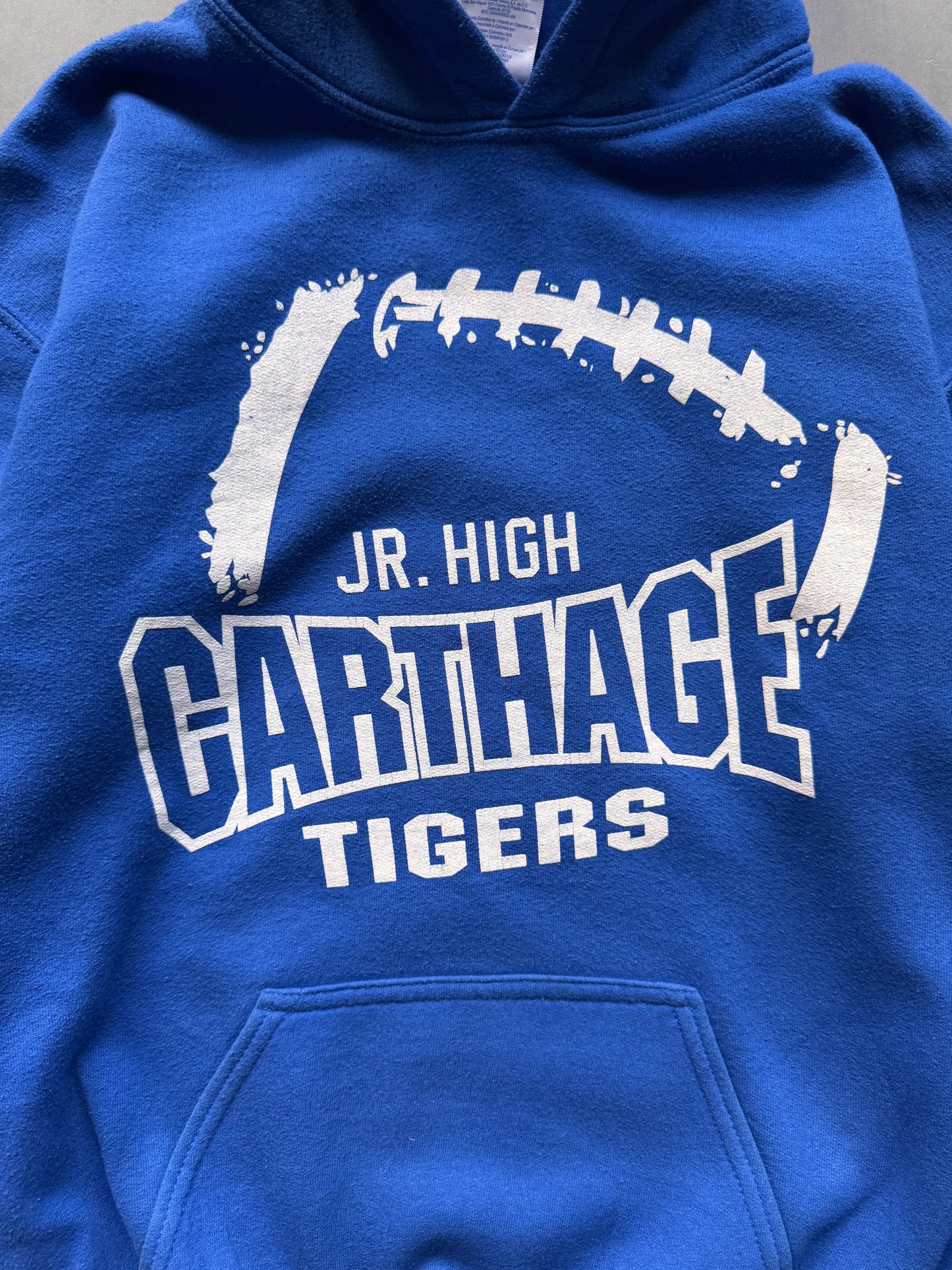 CARTHAGE TIGERS JR. HIGH BLUE HOODIE - XS