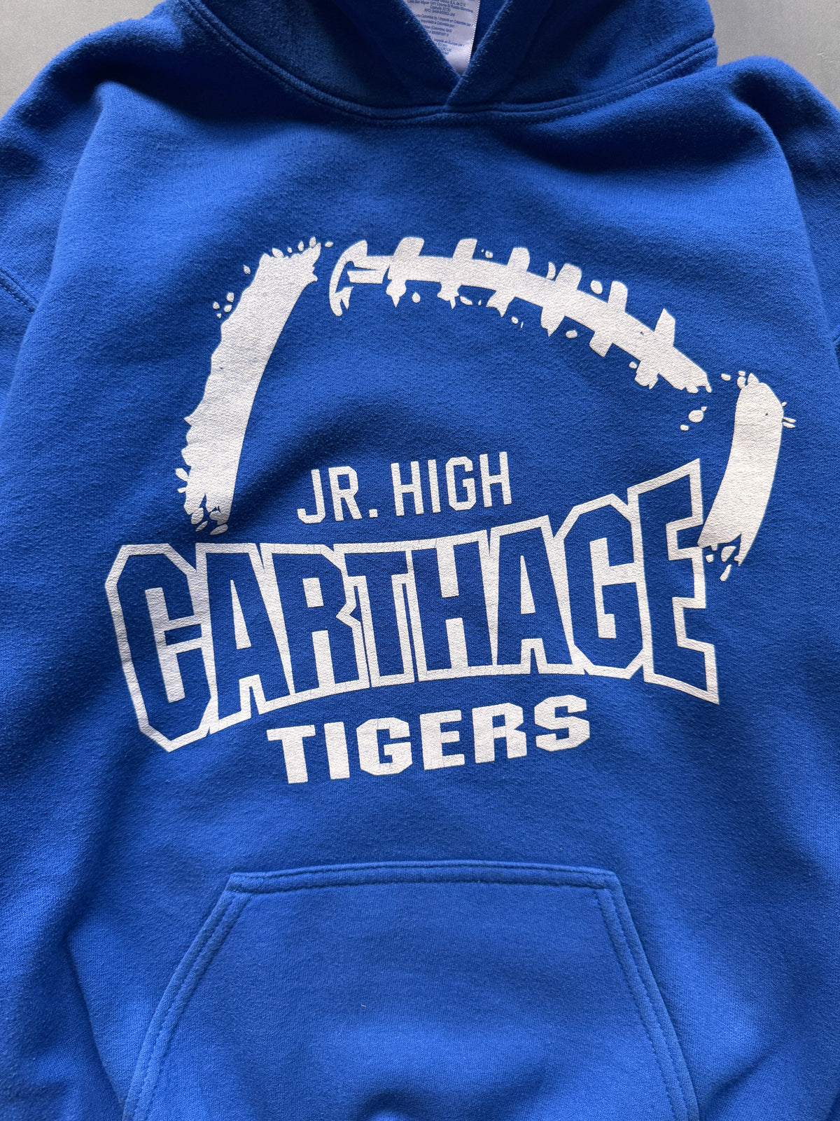 CARTHAGE TIGERS JR. HIGH BLUE HOODIE - XS